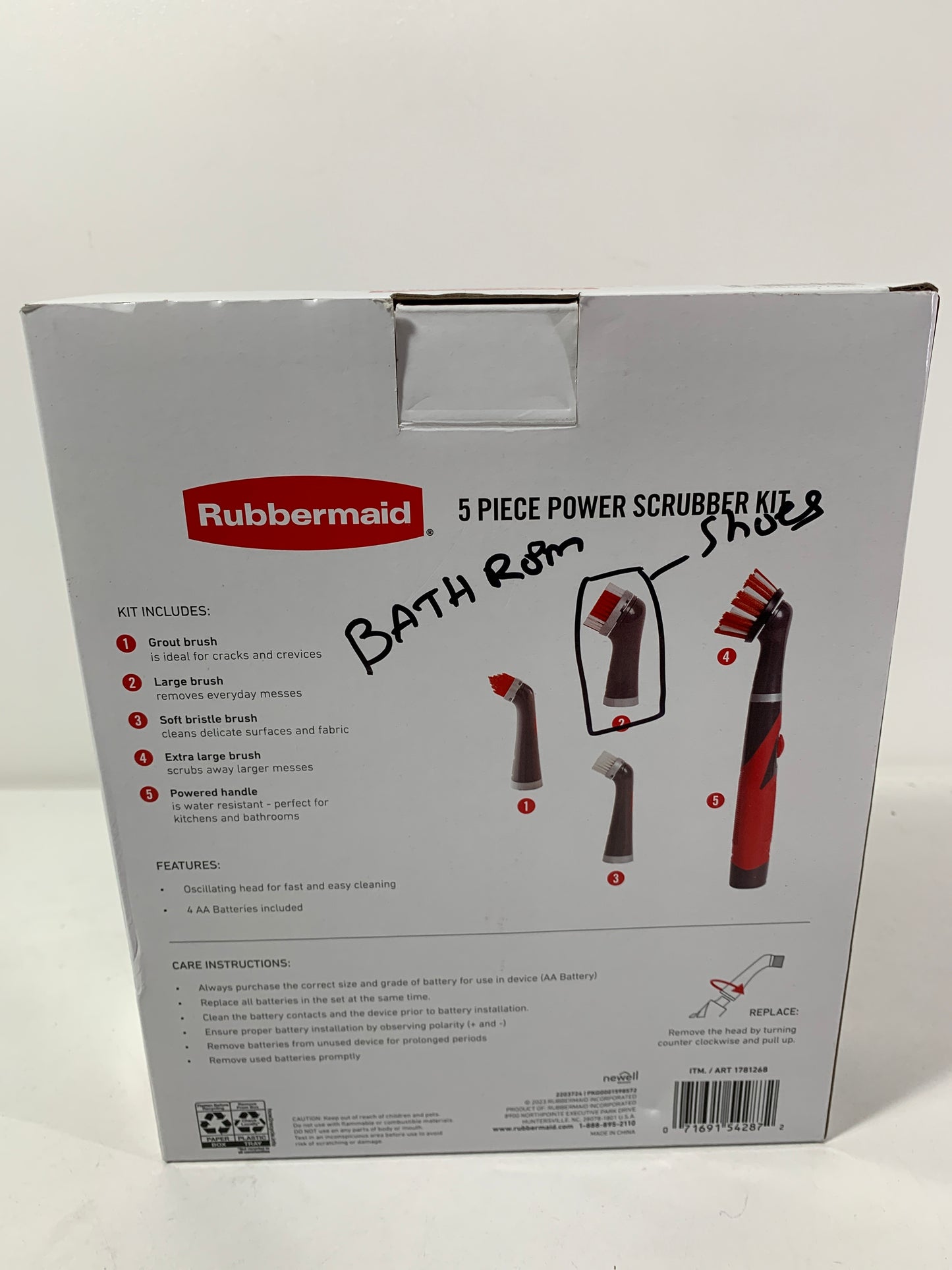 Rubbermaid Power Scrubber 5-piece Kit