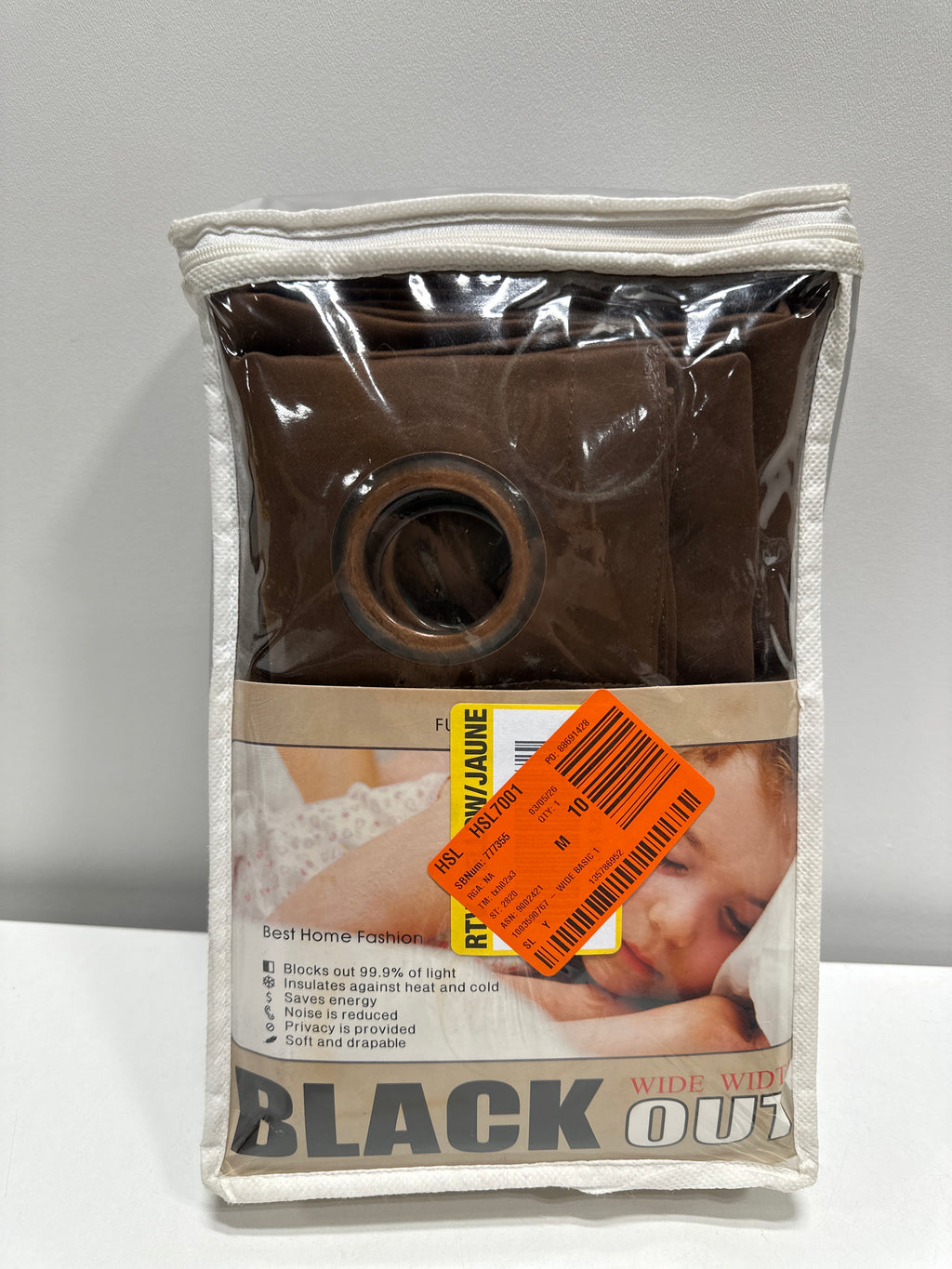 Best Home Fashion Premium Flame Retardant Thermal Insulated Fire Retardant Blackout Curtain - Antique Bronze Grommet Top - Choco - 100" W x 84" L - (1 Panel)