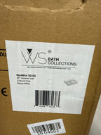 WS Bath Collections Quattro 50.01 Ceramic Above Counter/Wall Mount Rectangular Bathroom Sink, 19.5'' L x 16.5'' W x 5.5'' H, White