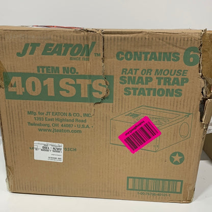 JT Eaton 401STS Steel Rat Size Snap Trap Station with Clear Inspection Window (Pack of 6)