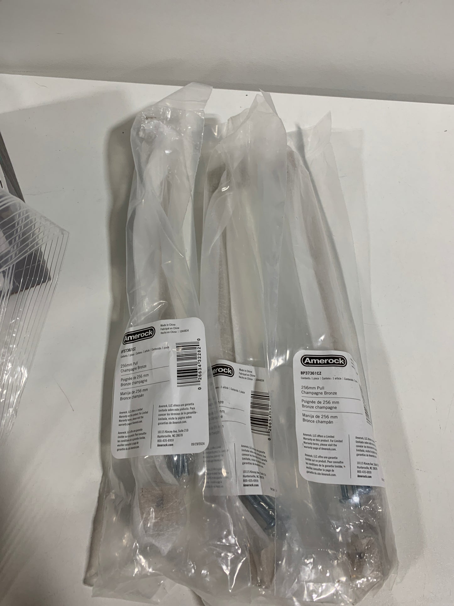 3 x Appoint 10-1/16 in. (256mm) Traditional Champagne Bronze Bar Cabinet Pull