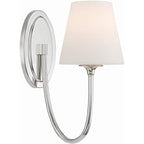 Crystorama Juno 1 Light Polished Nickel Wall Mount - 6 W X 13 H X 10.25 D