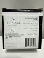Signature Hardware 900406 3-1/2" Brass Kitchen Garbage Disposal Flange and Stopper White