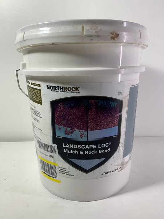 Mulch & Rock Bond - Binder for Mulch, Rock, Bark, & Pea Gravel, Safe for Plants & Pets, Ready to Use, Adhesive Spray, Strong Stabilizing Glue, Fast Drying (5 Gallon, 1)