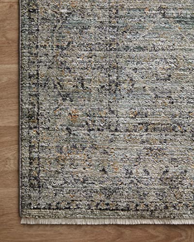 Loloi Jean Stoffer x Loloi Katherine Collection KES-01 Ocean/Gold 2'-7" x 8'-0" Runner Rug