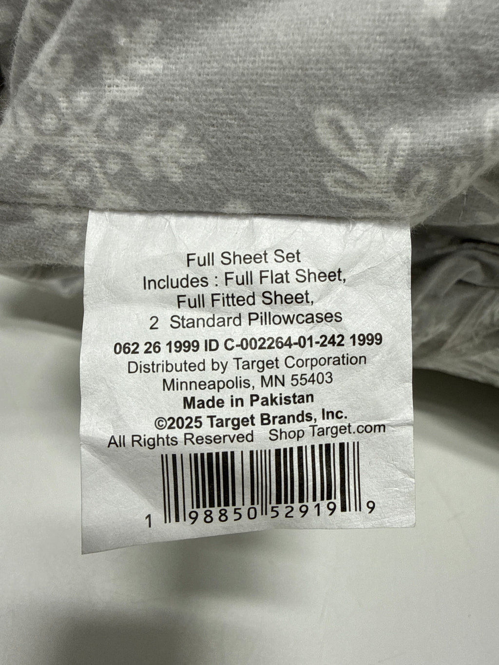 Full Christmas Flannel Sheet Set Gray Snowflake - Wondershop - *Bedding