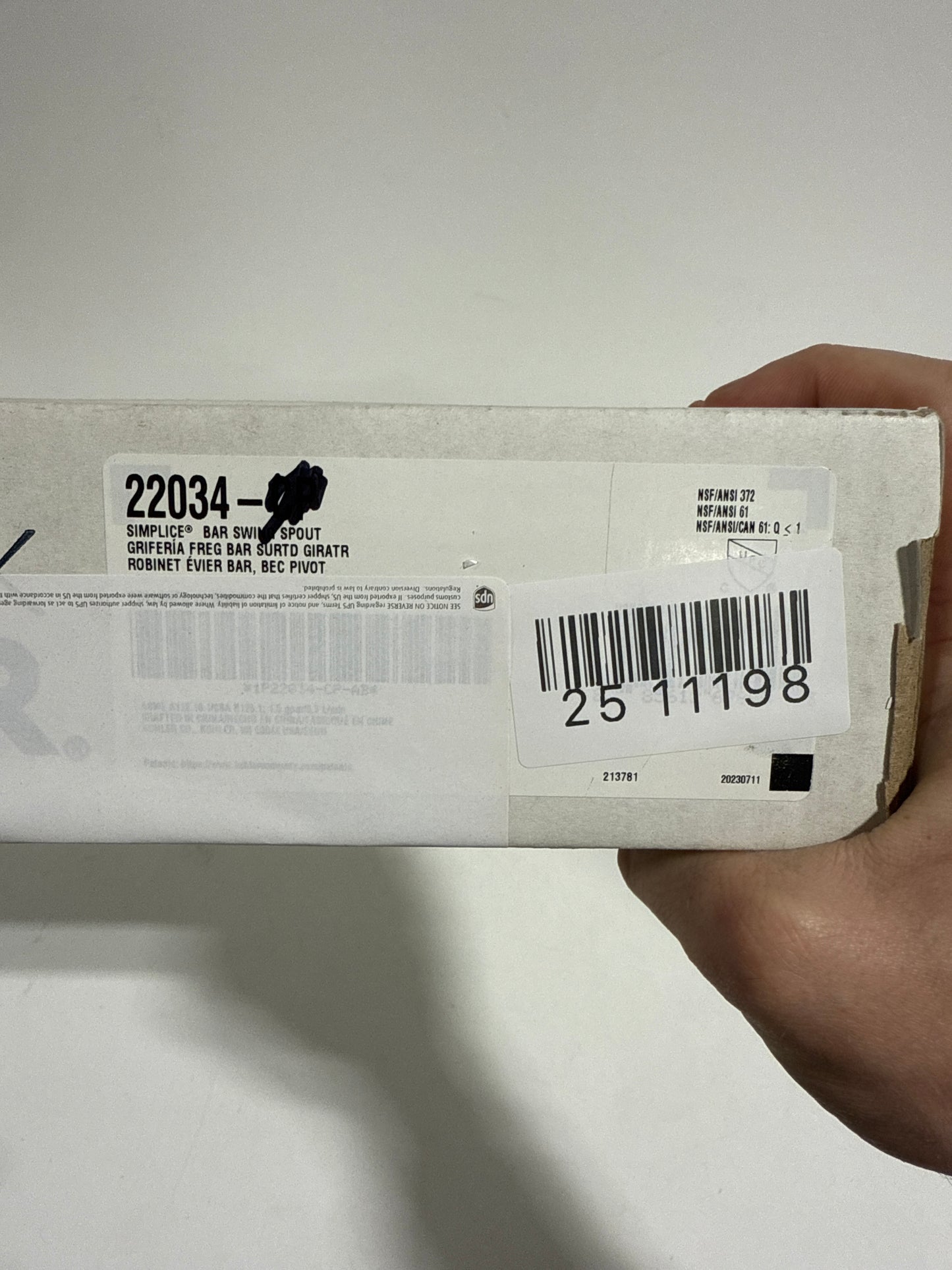 KOHLER K-22034-VS Simplice(R) Bar Sink Faucet, Vibrant Stainless