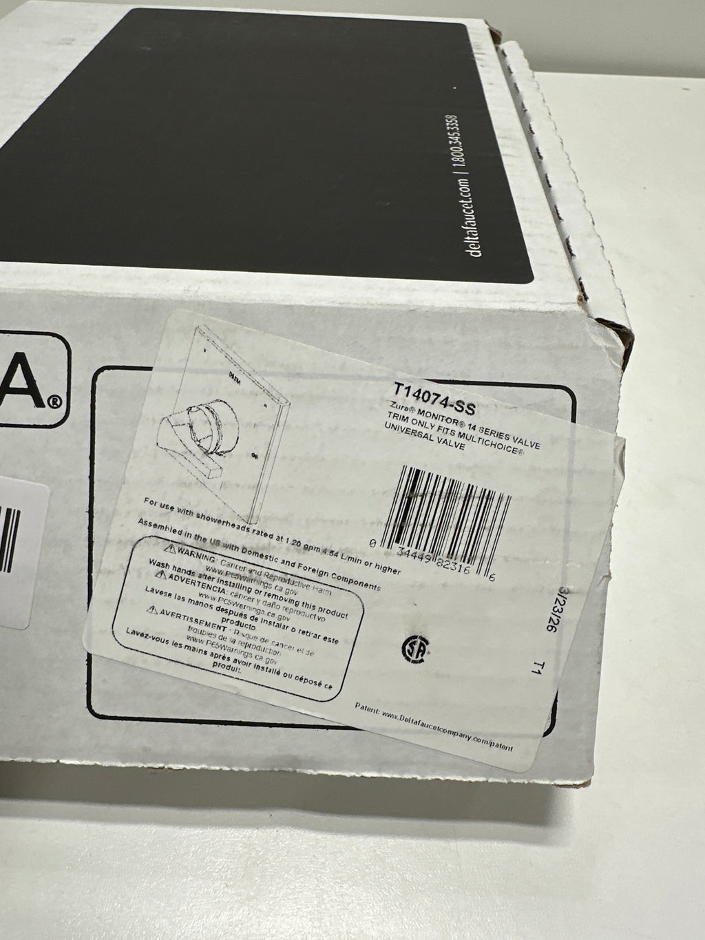 Delta Zura Monitor 14 Series Valve Only Trim Stainless