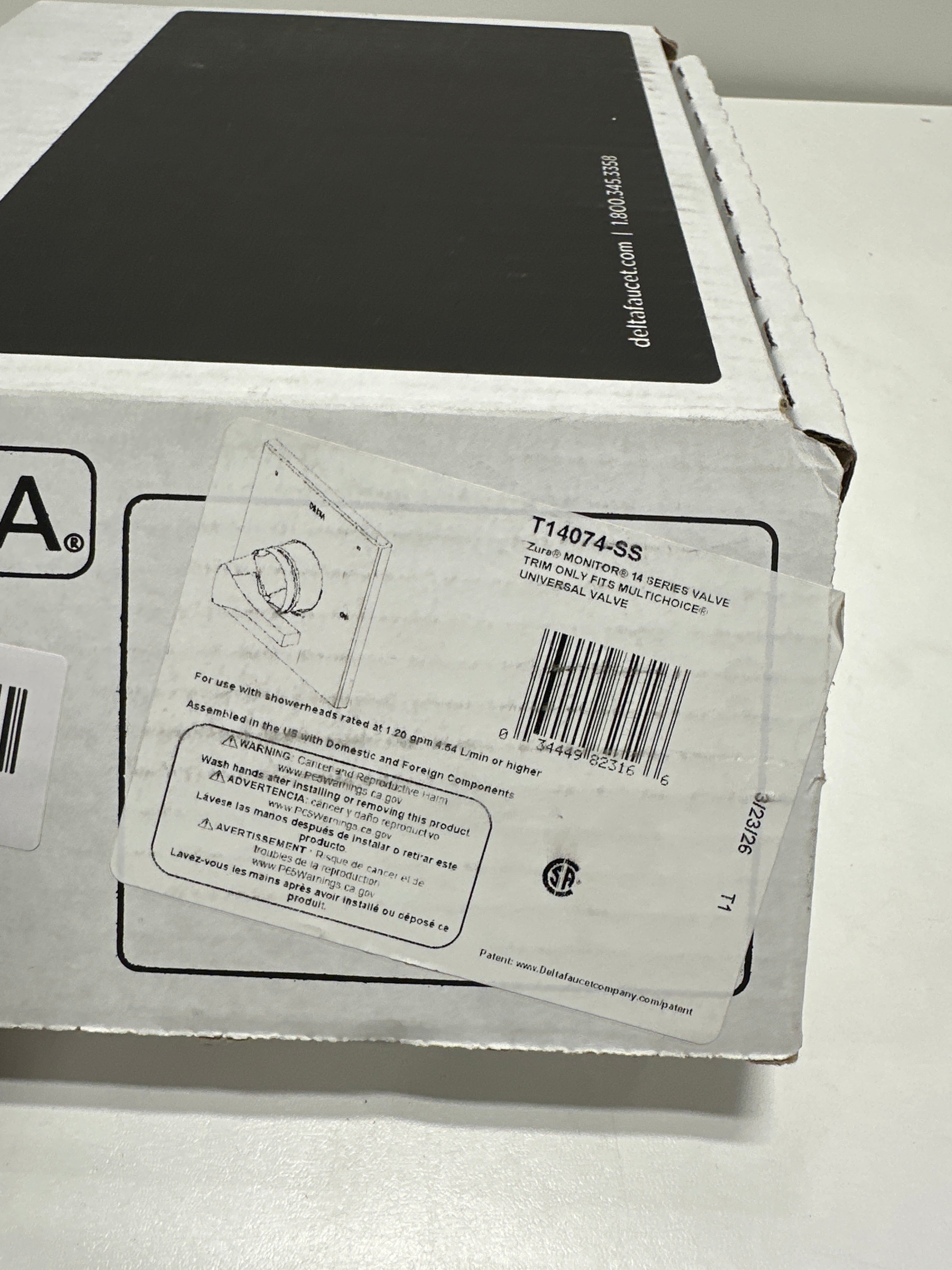 Delta Zura Monitor 14 Series Valve Only Trim Stainless