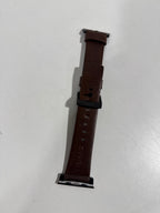 Nomad - Modern Leather Watch Strap for Apple Watch 42mm and 44mm - Brown with black lugs - *Headphones & Tech