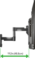 See Desc Rocketfish - Full-Motion TV Wall Mount for Most 32-55 TVs - Black - *TV & Home Theater