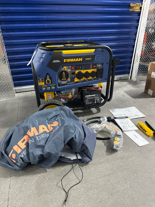 See Desc Firman 7500W Running / 9400W Peak Tri Fuel Generator