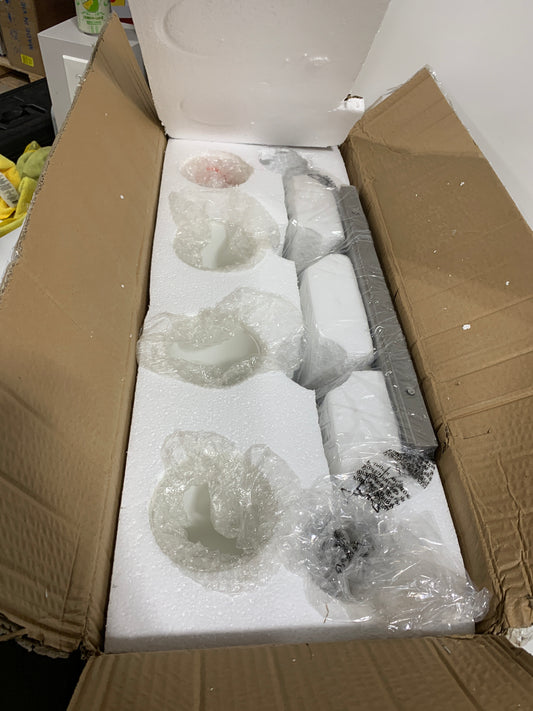 Quorum International 5207-4 Lancaster 4 Light 27-1/2" Wide Bathroom Vanity Light Satin Nickel