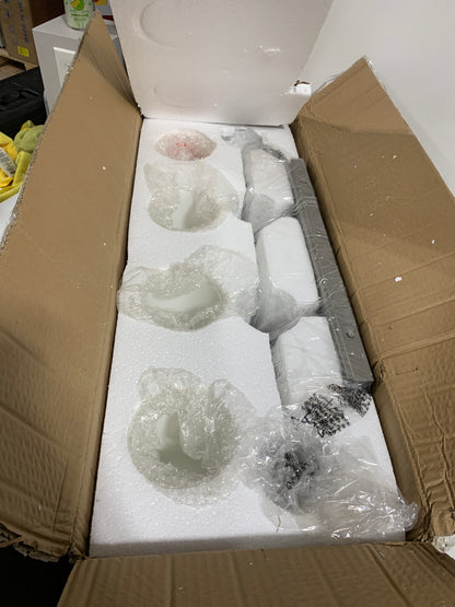 Quorum International 5207-4 Lancaster 4 Light 27-1/2" Wide Bathroom Vanity Light Satin Nickel