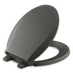 KOHLER 4639-RL-NY Cachet ReadyLatch Round Toilet Seat Soft Close, Thunder Grey