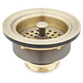 Signature Hardware 902367 3-1/2" Basket Strainer for Sinks up to 1" Thick Aged Brass