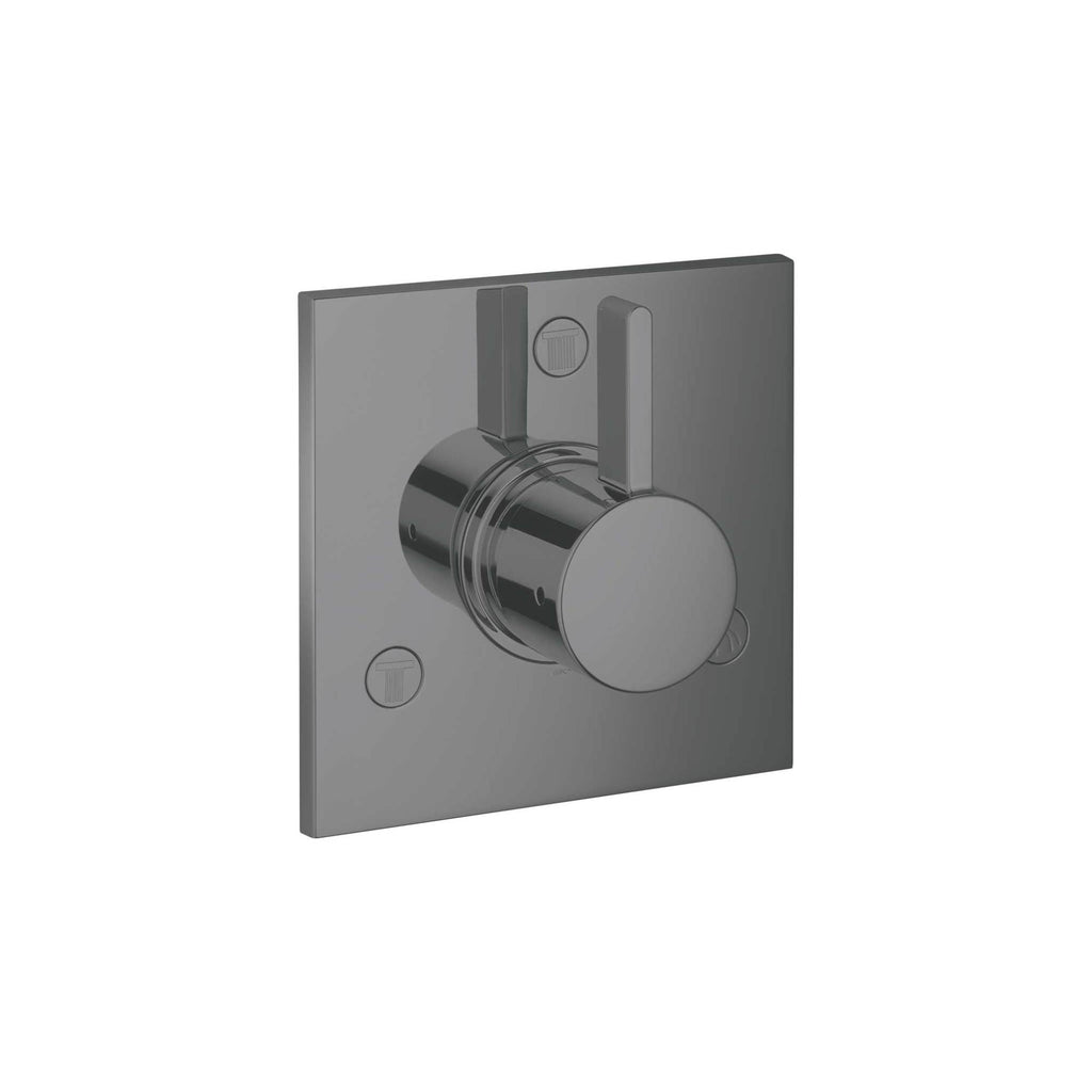 Hansgrohe 04447 Ecostat Pressure Balanced Valve Trim Only with Integrated Diverter for 2 Distinct Functions - Less Rough in Brushed Black Chrome