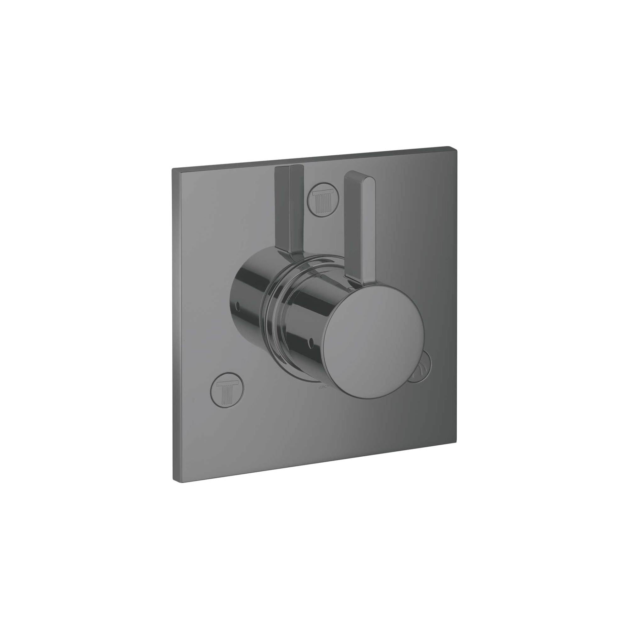 Hansgrohe 04447 Ecostat Pressure Balanced Valve Trim Only with Integrated Diverter for 2 Distinct Functions - Less Rough in Brushed Black Chrome