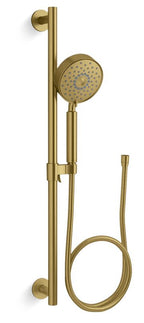 Kohler 22178-G-2MB K-22178-G-2MB Purist 1.75 GPM Multifunction Handshower Kit with Katalyst Air-Induction Technology, Bass, Vibrant Brushed Moderne Brass