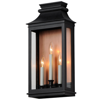 Maxim Savannah 3 Light 22" Tall Outdoor Wall Sconce with Clear Glass Shade