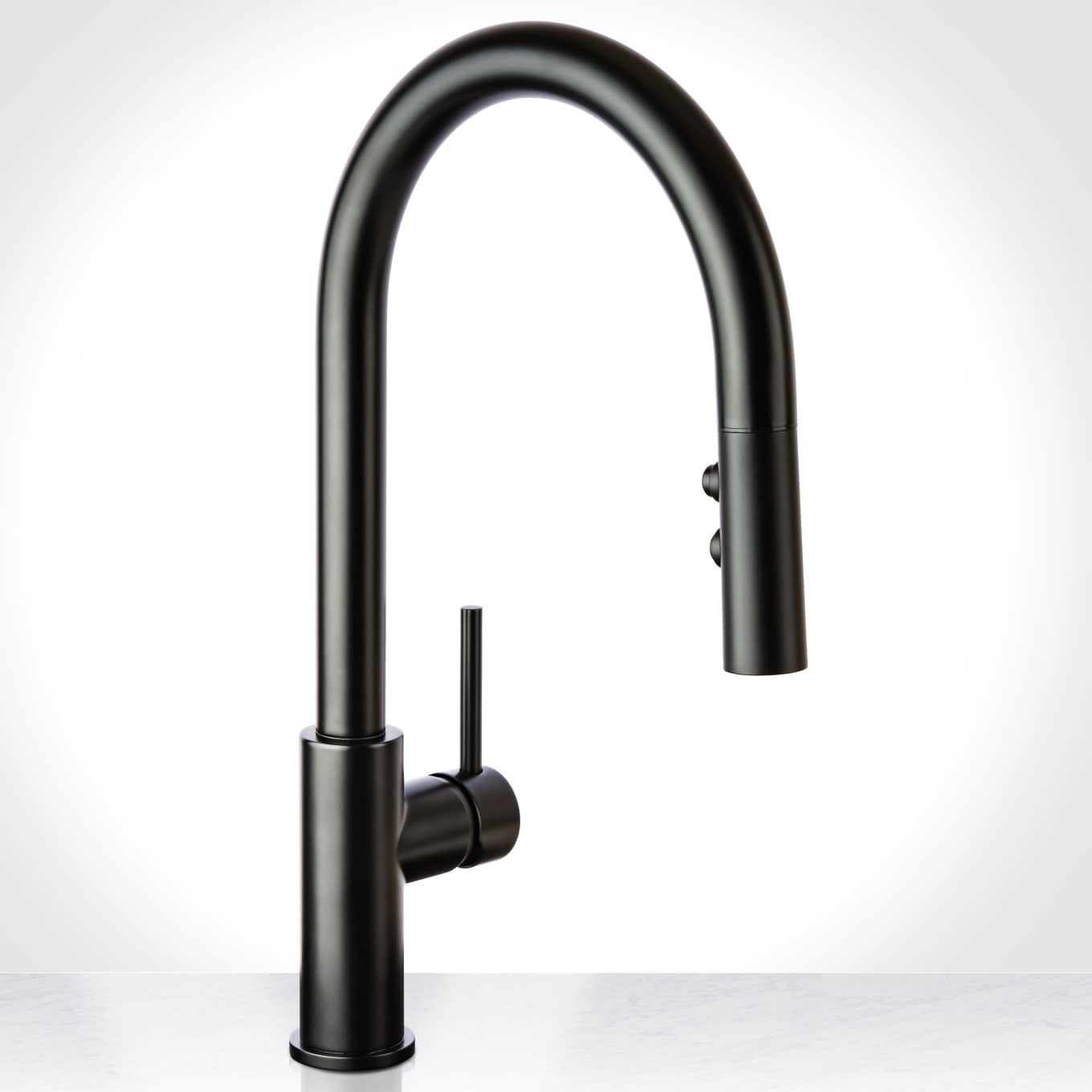 Miseno MNO191L Mia 1.8 GPM Pull Down Kitchen Faucet Flat Black Faucet Kitchen
