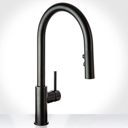Miseno MNO191L Mia 1.8 GPM Pull Down Kitchen Faucet Flat Black Faucet Kitchen