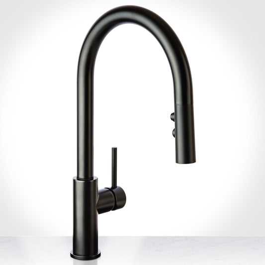 Miseno MNO191L Mia 1.8 GPM Pull Down Kitchen Faucet Flat Black Faucet Kitchen