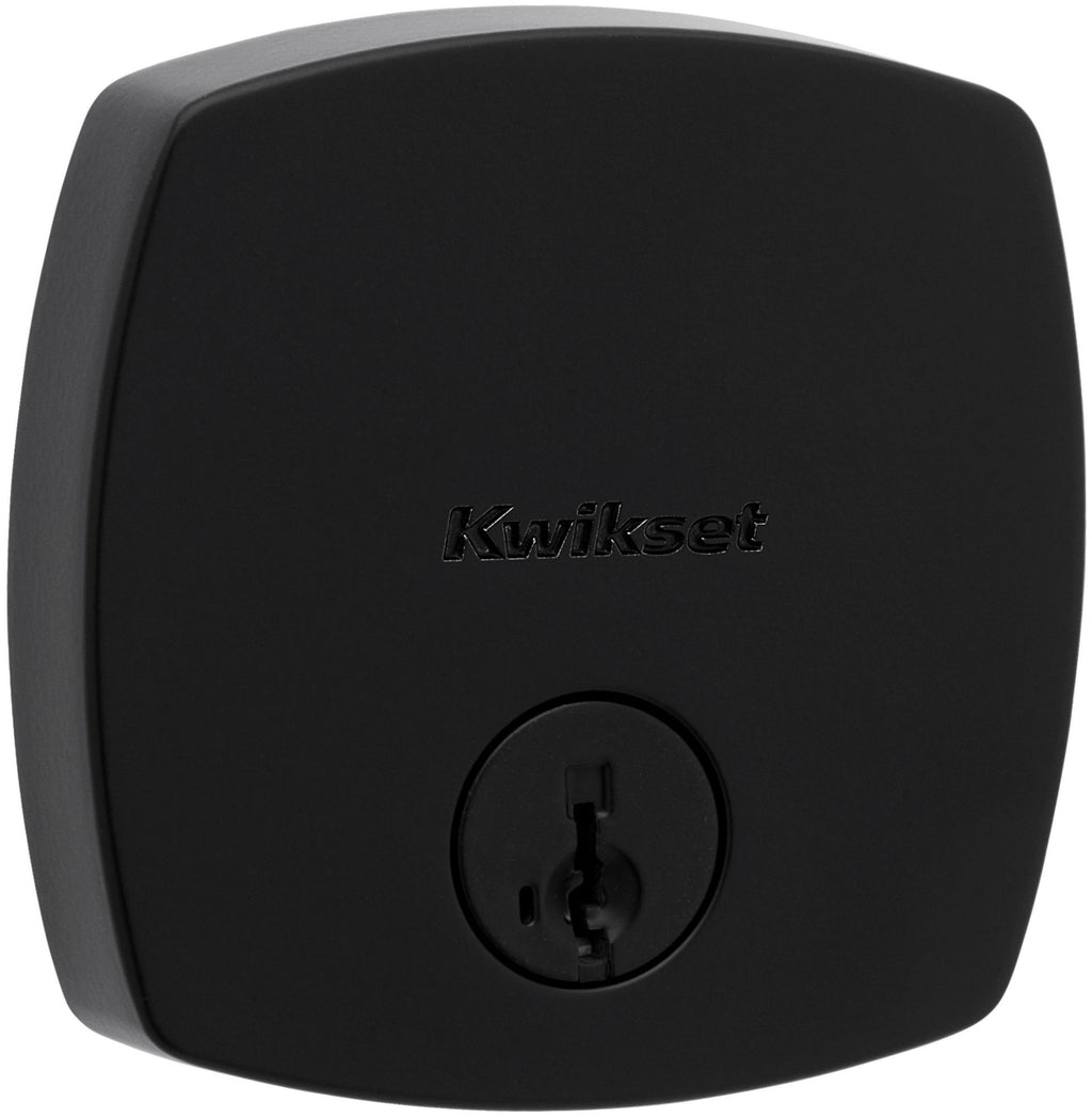 Kwikset Midtown Deadbolt Lock Matte Black Modern Exterior - *Tools Hardware & Misc