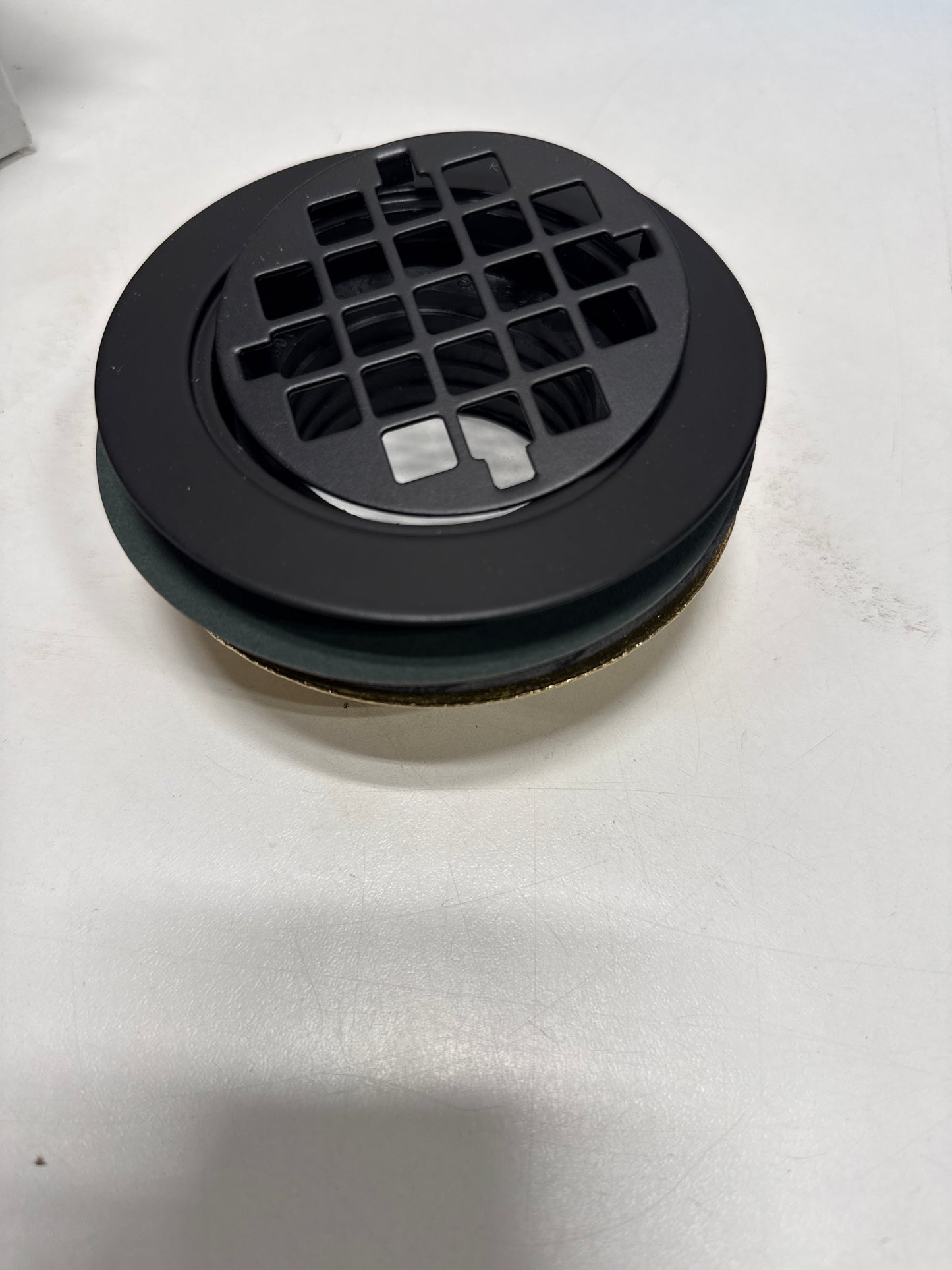 KOHLER 9132-BL Round Shower Drain For Use with Plastic Pipe, Matte Black