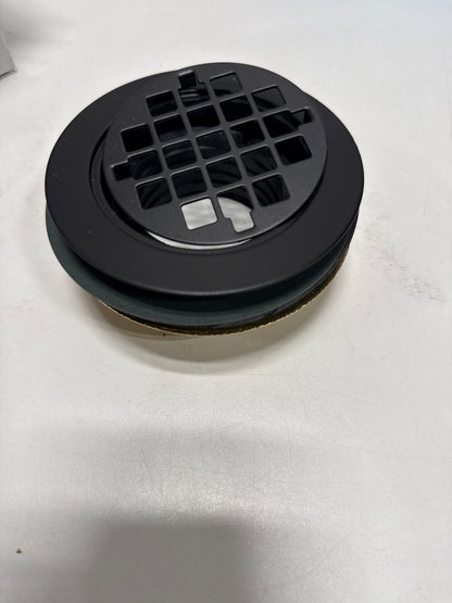 KOHLER 9132-BL Round Shower Drain For Use with Plastic Pipe, Matte Black