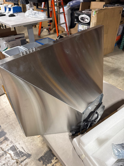 Broan-NuTone BW5030SSL Stainless Steel LED 30-inch Wall-Mount Convertible Chimney-Style Range Hood with 3-Speed Exhaust Fan and Light