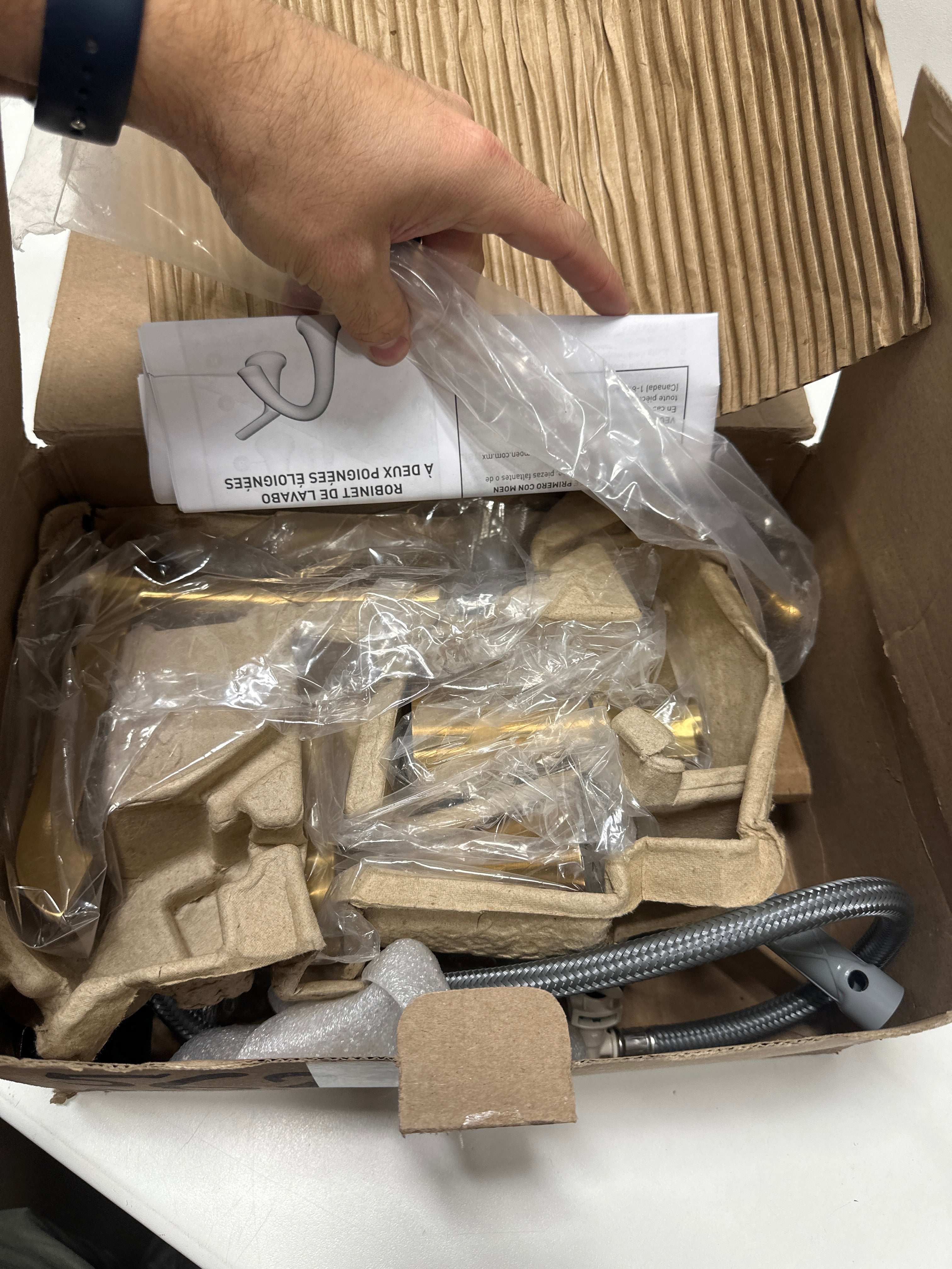 Moen Tvs6984 Flara 1.2 GPM Widespread Bathroom Faucet - Gold