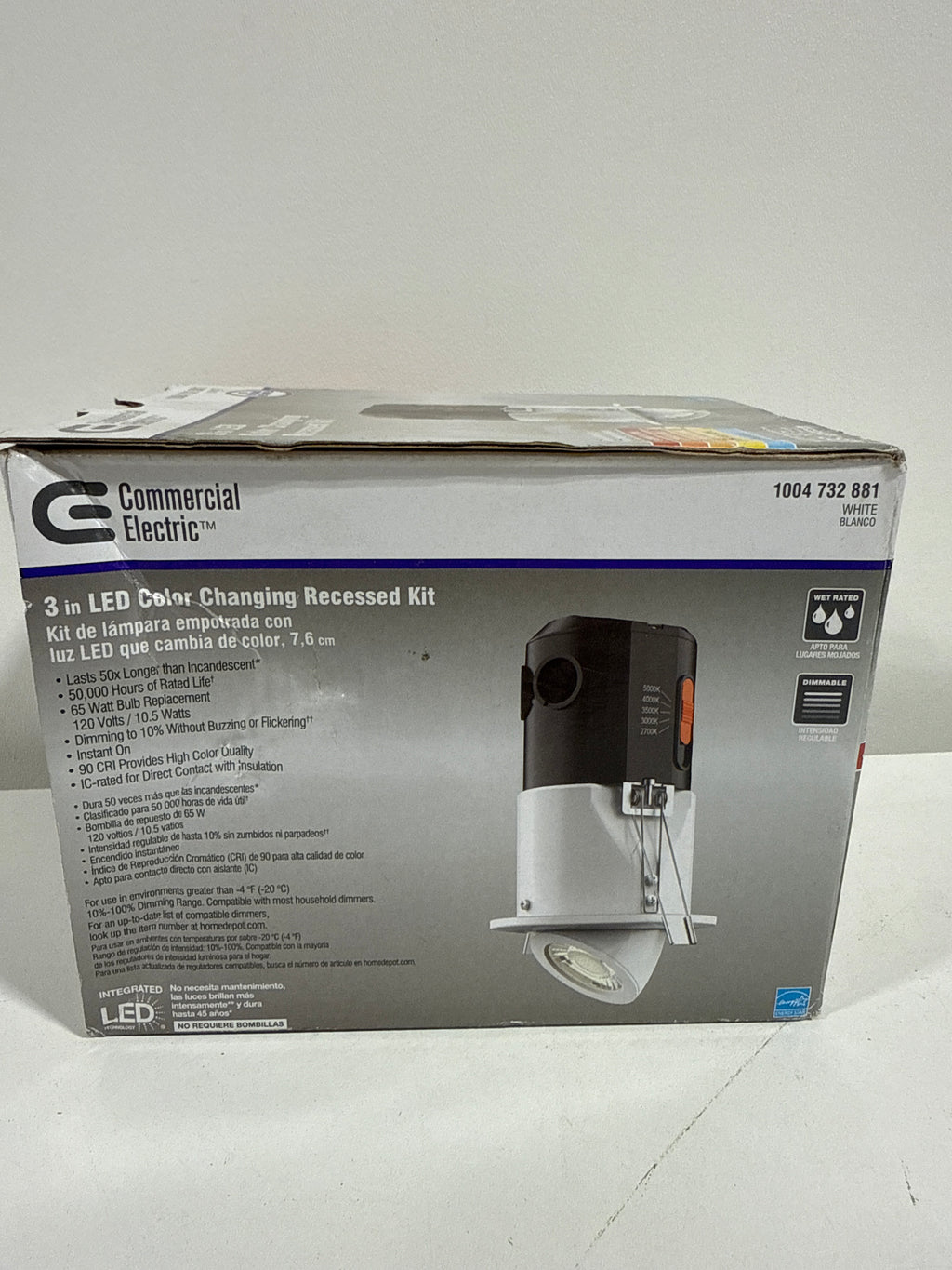 Premium Downlight 3 in. 2700K - 5000K White New Construction/Remodel Recessed Integrated LED Gimbal Kit - *Lighting &