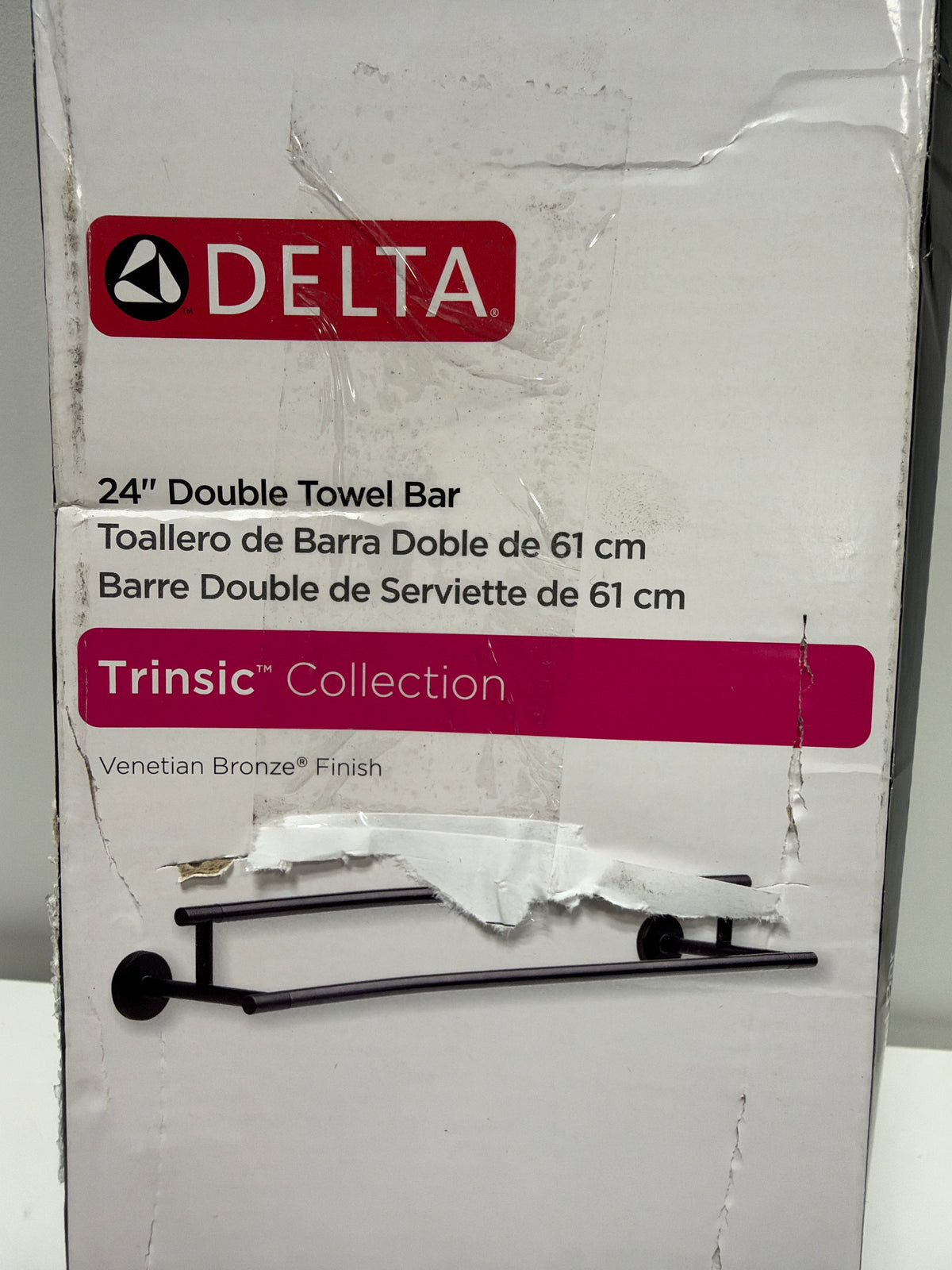 Delta Trinsic 24" Double Wall-Mounted Towel Bar venetian bronze