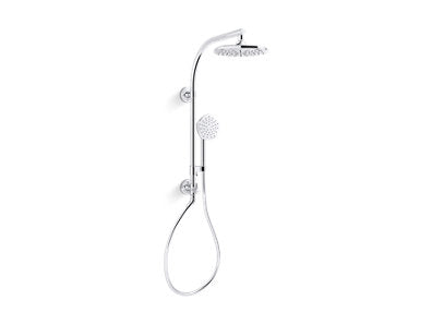KOHLER 27118-G-CP Hydrorail-R Occasion Arch Shower Column Kit With Rainhead And Handshower 1.75 Gpm in Polished Chrome