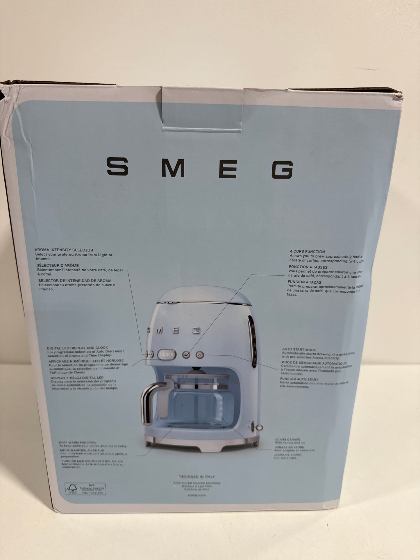 Smeg Drip Filter Coffee Machine Cream
