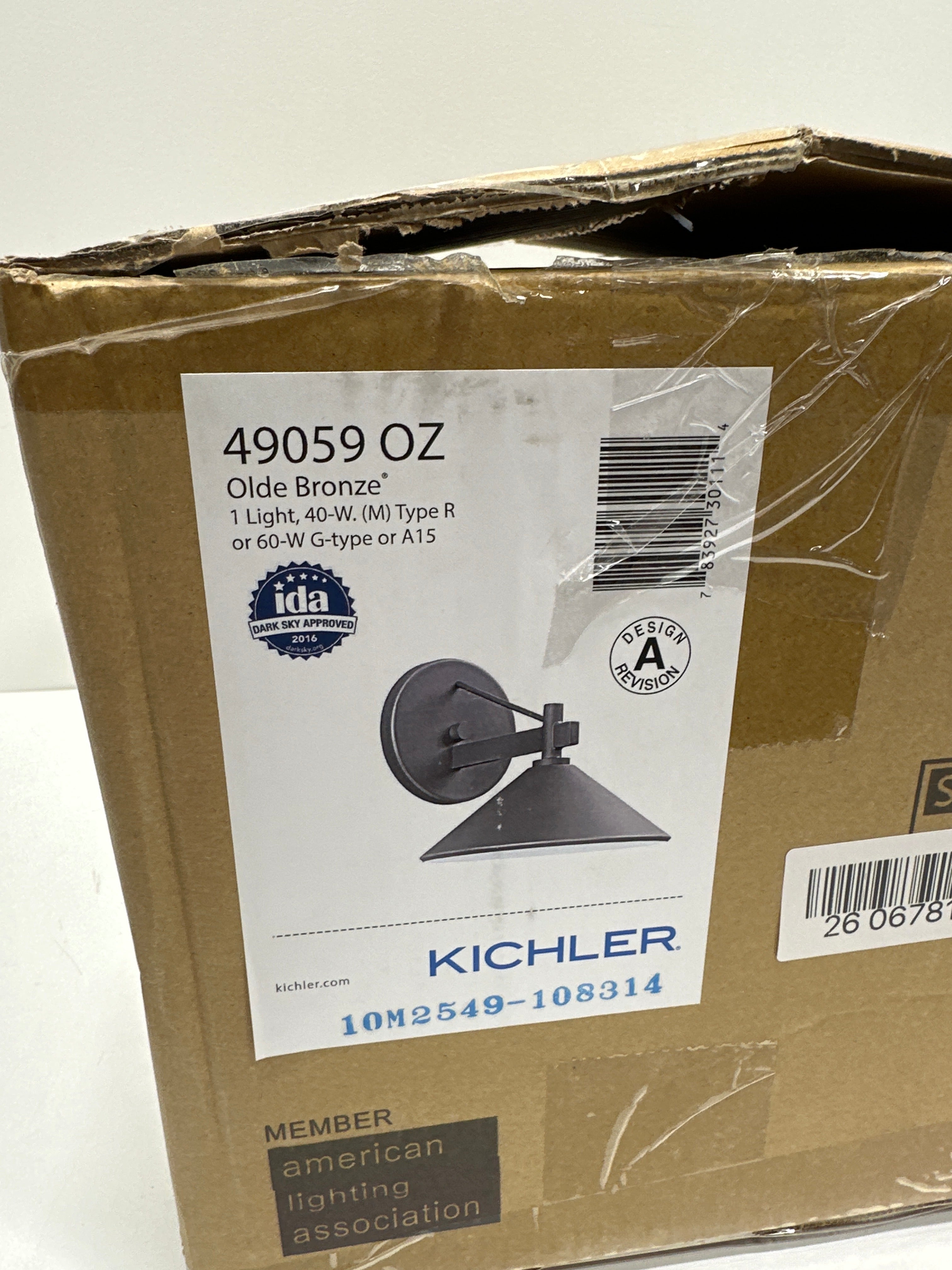 Kichler Lighting Ripley 8 Inch Outdoor Wall Light Ripley - 49059OZ - Transitional
