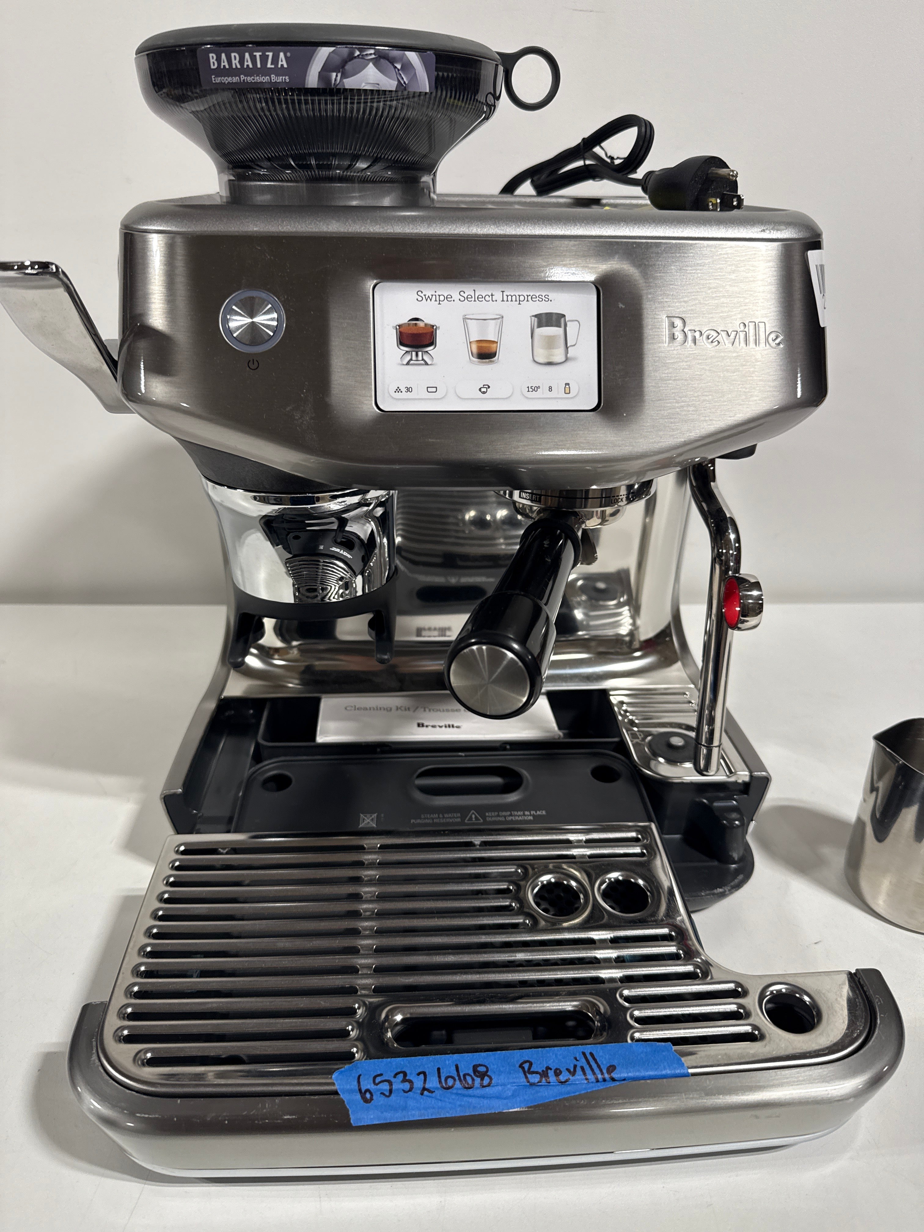 Scratch & Dent Breville the Barista Touch Impress Espresso Machine with Grinder & Milk Frother Espresso Maker