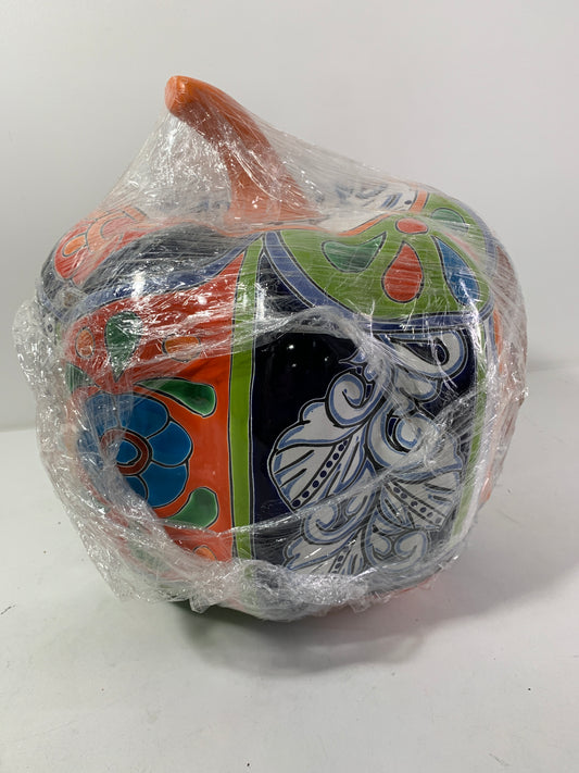 13" TALAVERA STYLE Ceramic PUMPKIN