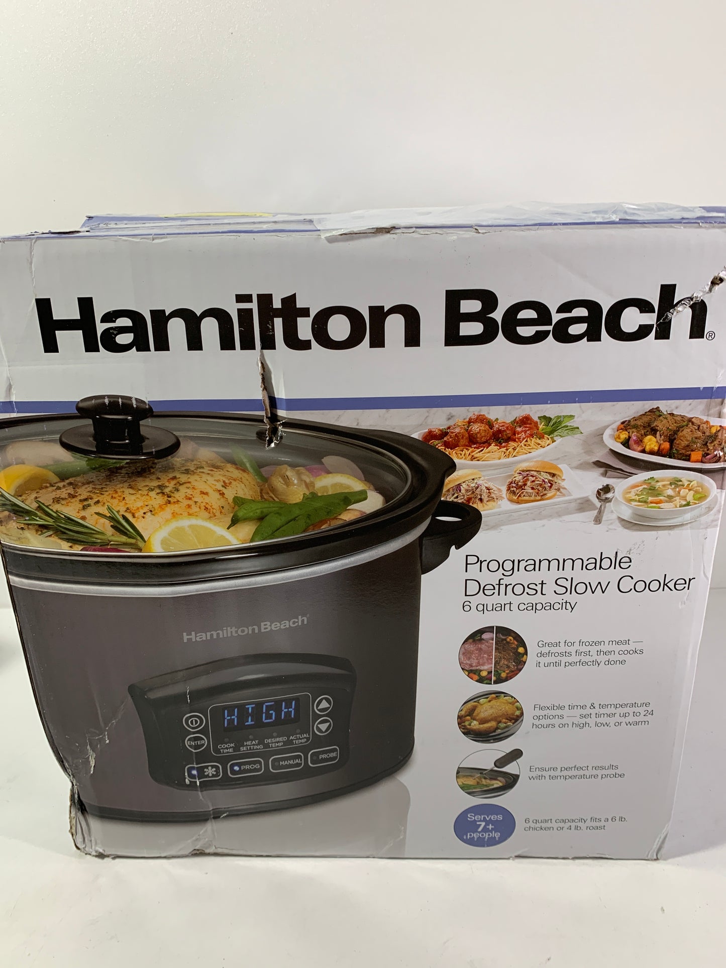 Hamilton Beach Programmable Defrost Slow Cooker - 33768G - Stainless Steel