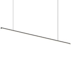 Sonneman Modern Lighting 3777.25-35 Fino 1-Light LED Hanging Pendant Lighting Fixture for Kitchen Island, Dining Room or Living Room with 20' Adjustable Cable - 3500K - 60" - Satin Black