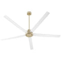 Quorum 80805-808 Revel 80" Ceiling Fan, Aged Brass W/Studio White