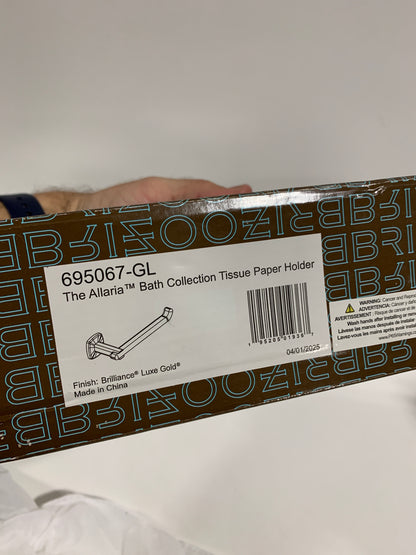 Brizo 695067 Allaria Wall Mounted Euro Toilet Paper Holder Luxe Gold