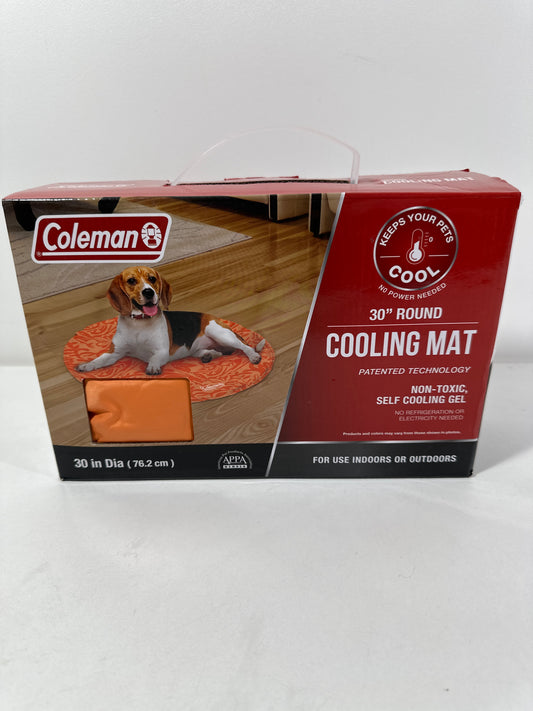 Coleman Cooling Mat Cat and Dog Bolster Bed - Light Teal Blue - Sun Squad