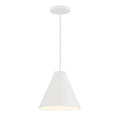 Minka Lavery 6201-44 Vantage Pendants Metal Cone Mini Pendant Light, 1-Light 60 Watt, 10" H x 10" W, White
