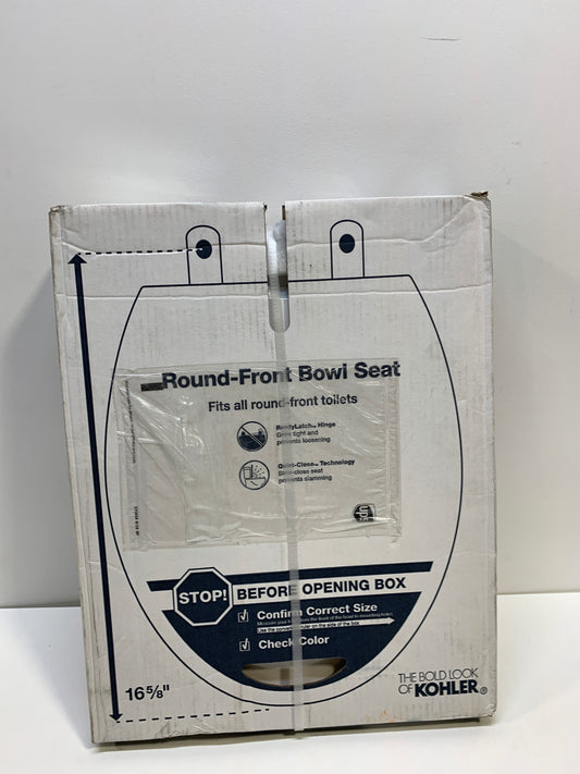 KOHLER K-26802 Impro ReadyLatch Quiet-Close Round-front Toilet Seat