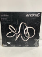 Artika Swirl Ribbon LED Pendant Ceiling Light Silver - *Lighting & Electrical