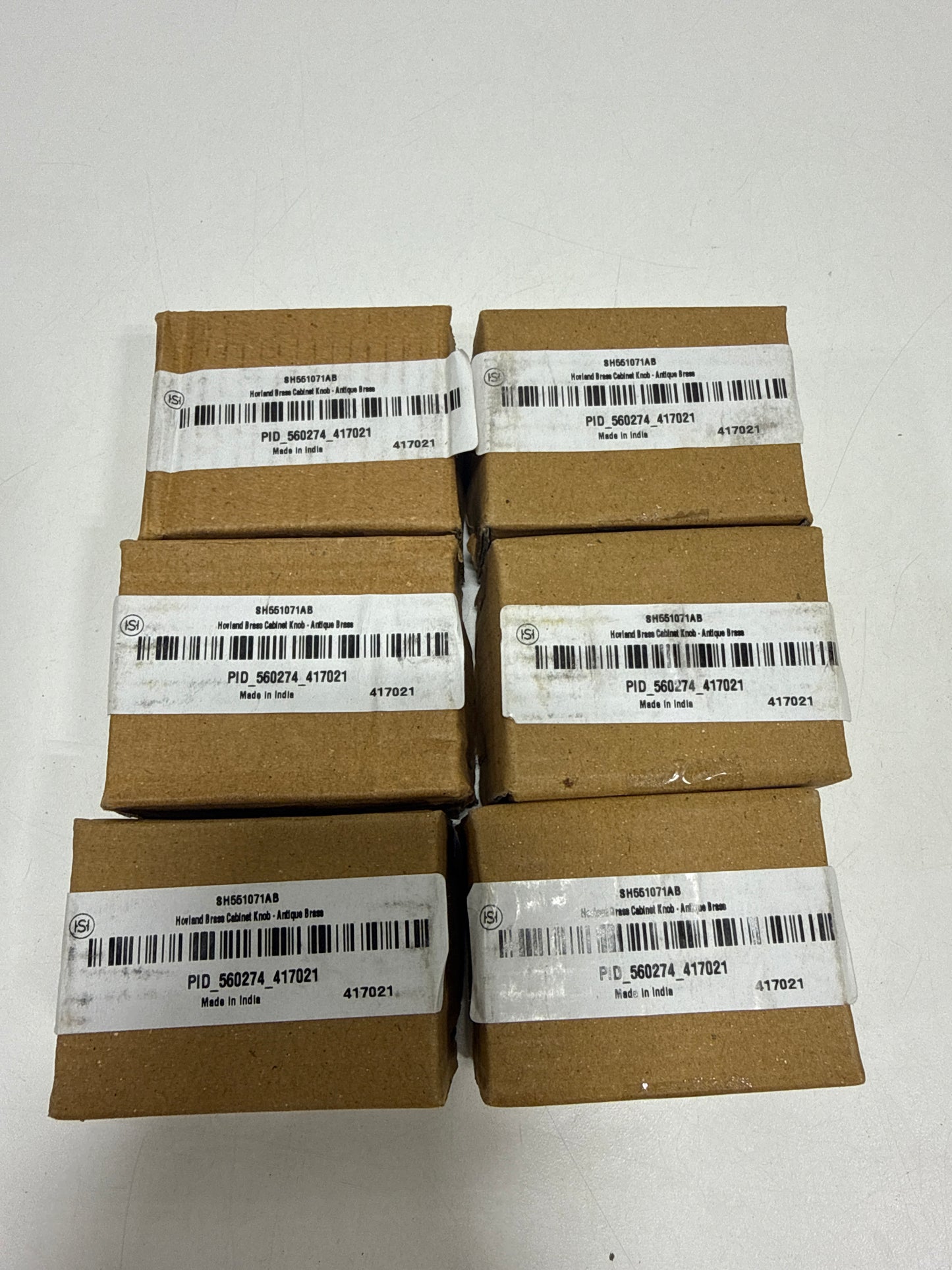 6 x Signature Hardware 953549 Hovland 2-1/2 Inch Diameter Rectangular Cabinet Knob Antique Brass Cabinet Hardware Knobs