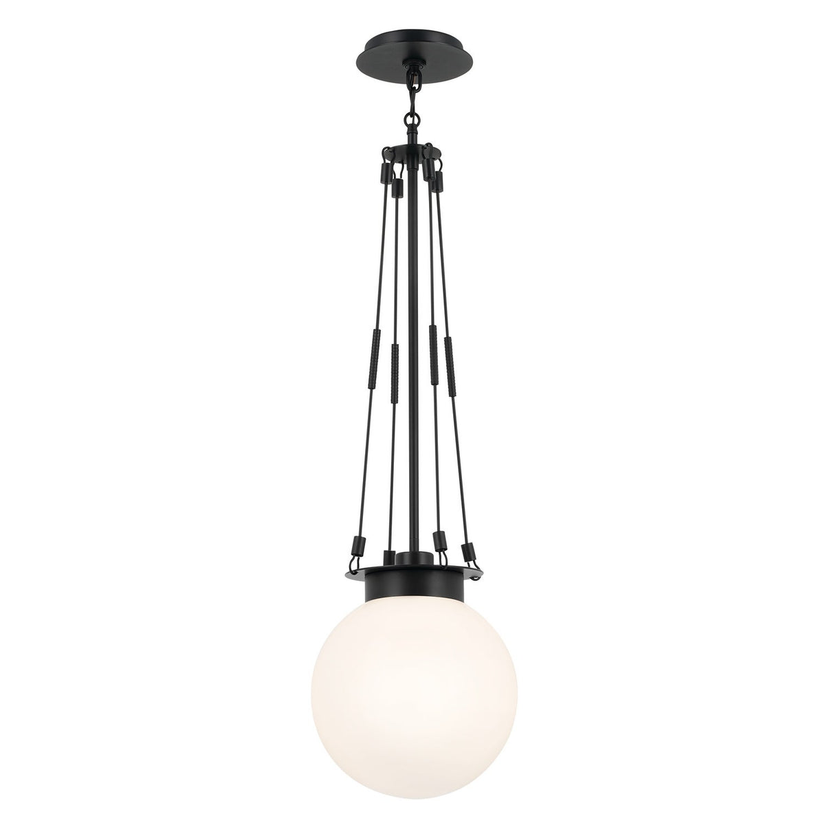 Kichler 52582 Albers 11" Wide Pendant Black Indoor Lighting Pendants