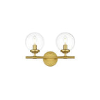 Elegant Lighting Ingrid 15 Inch 2 Light Bath Vanity Light Ingrid - LD7302W15BRA - Modern Contemporary